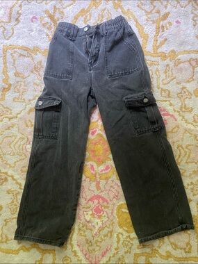 SHEIN Black Women's Cargo Jeans with Patch Pockets